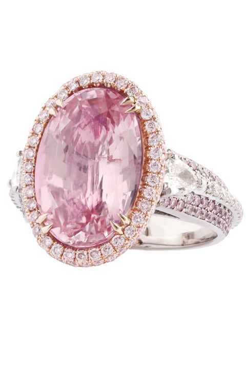 Ring, Jewellery, Fashion accessory, Amethyst, Gemstone, Pink, Body jewelry, Engagement ring, Quartz, Diamond, 