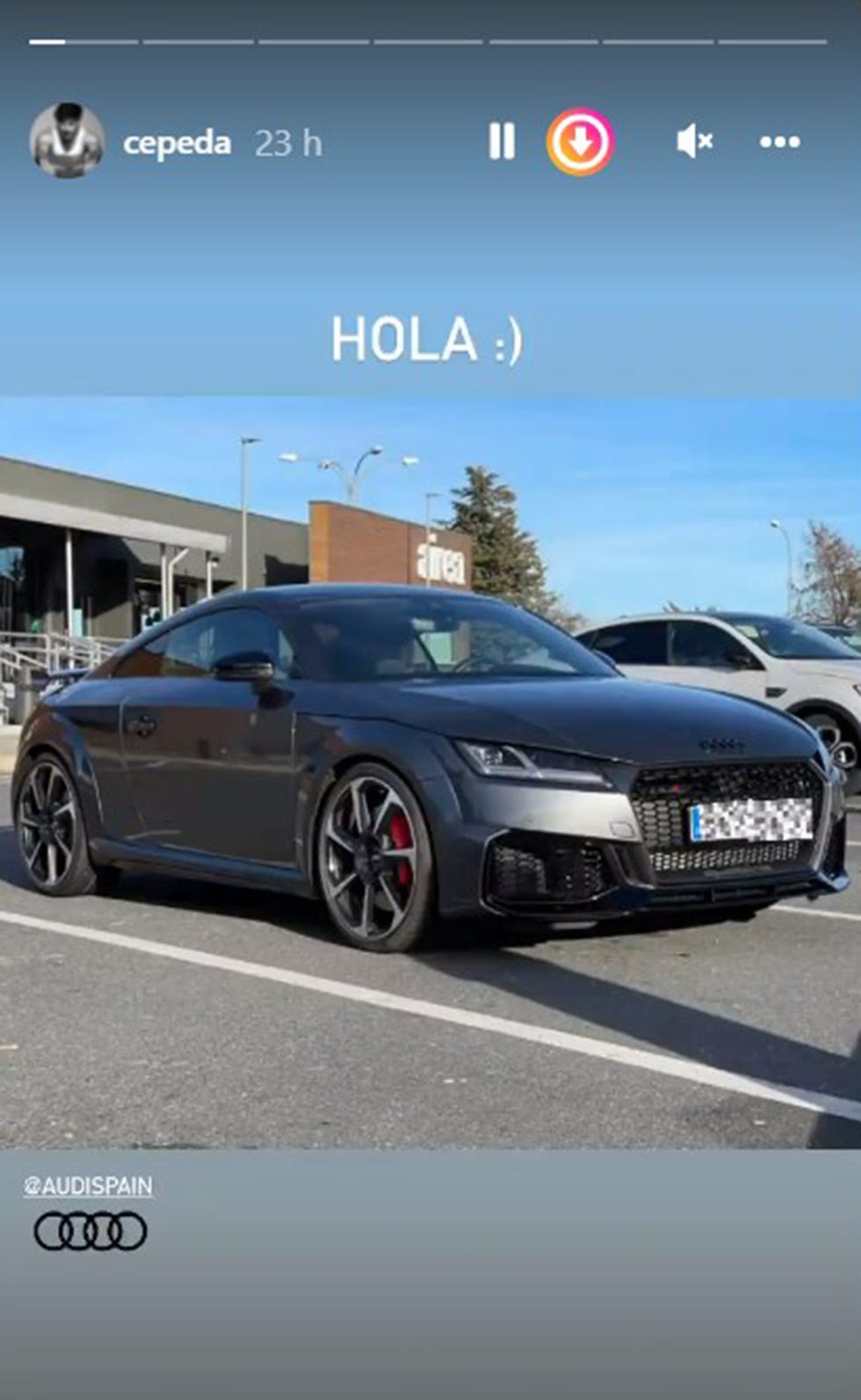 luis cepeda presume de nuevo coche, audi tt rs