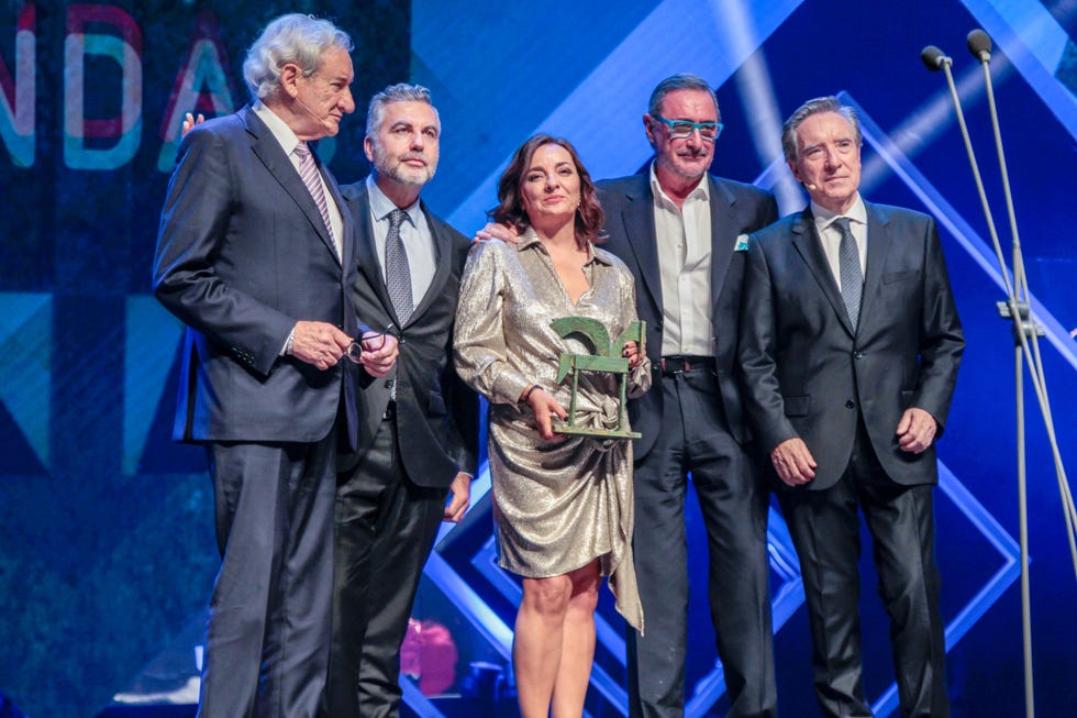 Luis del Olmo, Carlos Alsina, Pepa Bueno, Carlos Herrera e Iñaki Gabilondo en los Ondas 2019