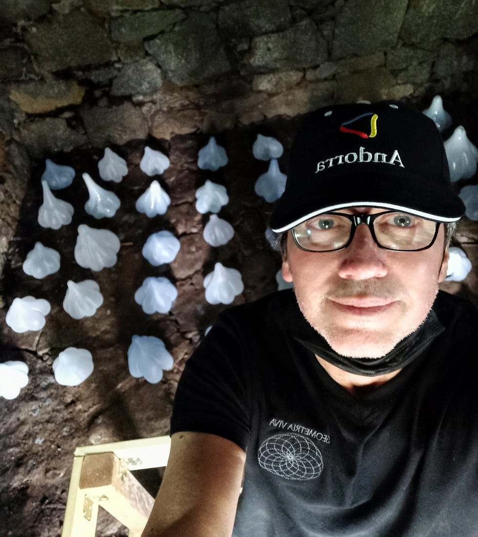 artesano vidrio soplado luis machi