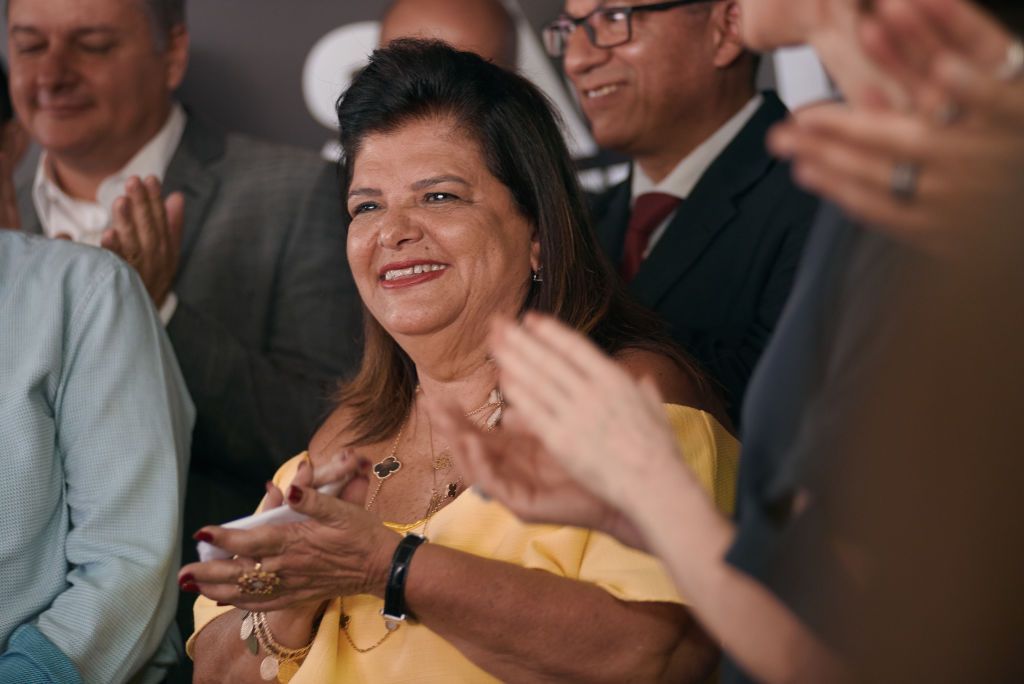 the chairman of the magazine luiza board, luiza helena trajano, during the inauguration of the defense police station and the womens reference center in franca, sao paulo, brazil, on 26 november 2019 photo by igor do valenurphoto via getty images