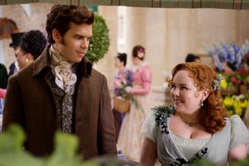 luke newton as colin, nicola coughlan as penelope, bridgerton season 3