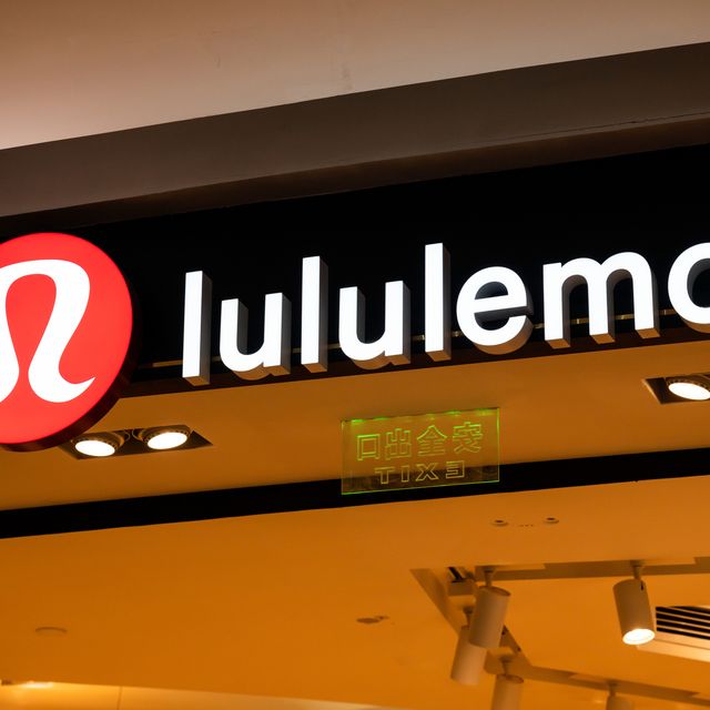 Canadian athletic apparel retailer Lululemon logo seen in