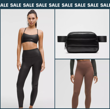 lululemon presidents day 2025 activewear products and accessories on display