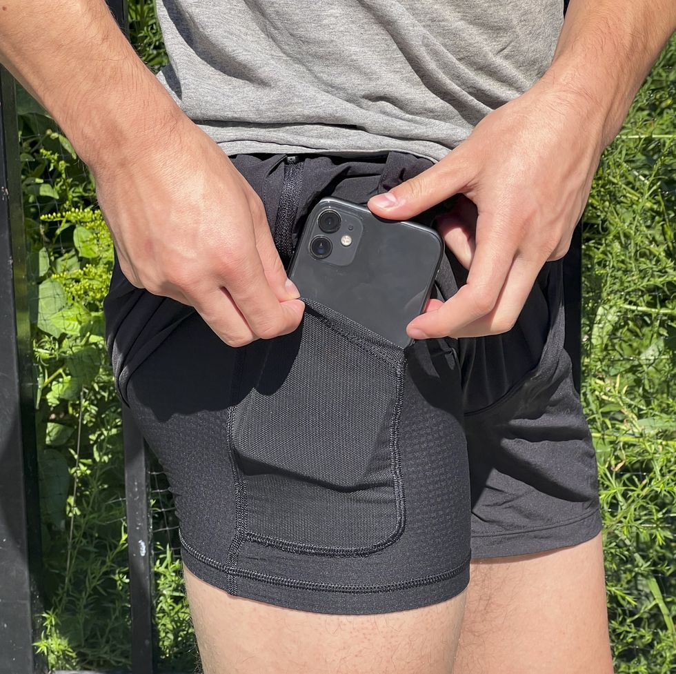 CRZ YOGA Men's 2 in 1 Running Shorts with Liner - 5'' Quick Dry