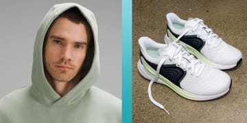 lululemon sweatshirt, blissfeel 2 running shoes
