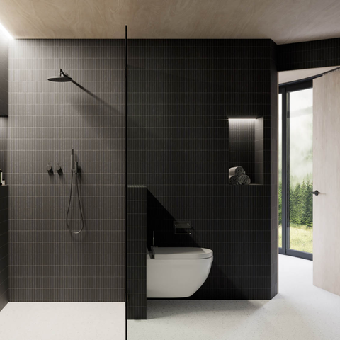 Tile, Bathroom, Property, Room, Plumbing fixture, Shower door, Wall, Door, Floor, Architecture, 