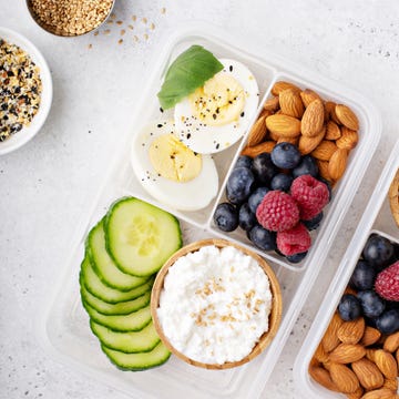 Lunch or snack box with high protein food lunch or snack box with high protein food