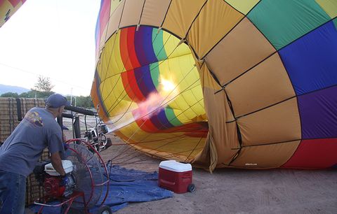 hot air balloon inflation lungs on a bike ride