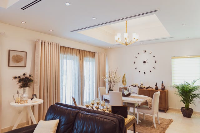luxurious living room in a villa