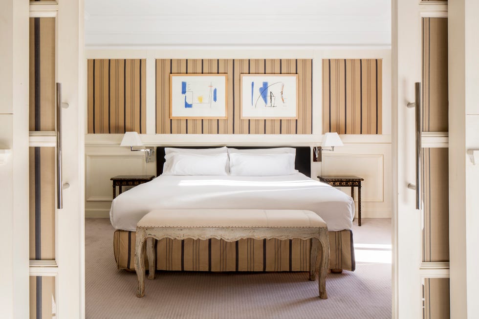 a double bed in a room