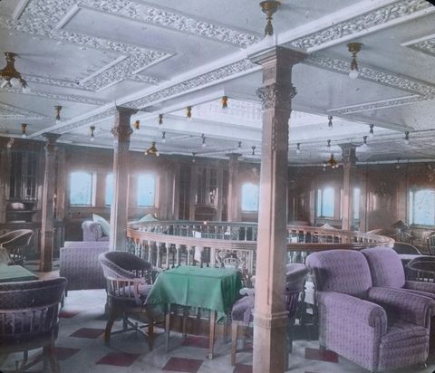 luxury lounge on board the rms titanic