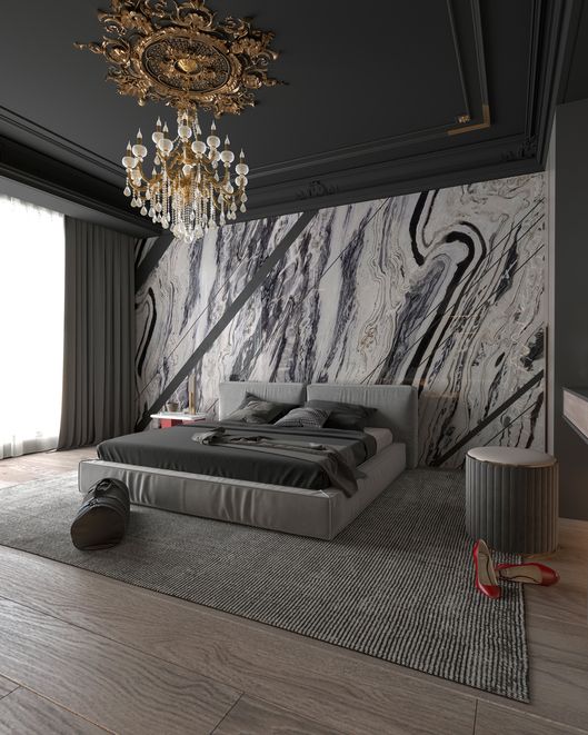Black ceiling bedroom discount