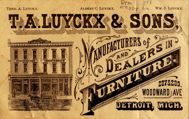 old flyer for funiture store
