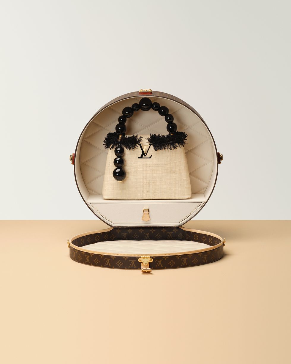 Louis Vuitton lv round box bag make up case handbag with shoulder