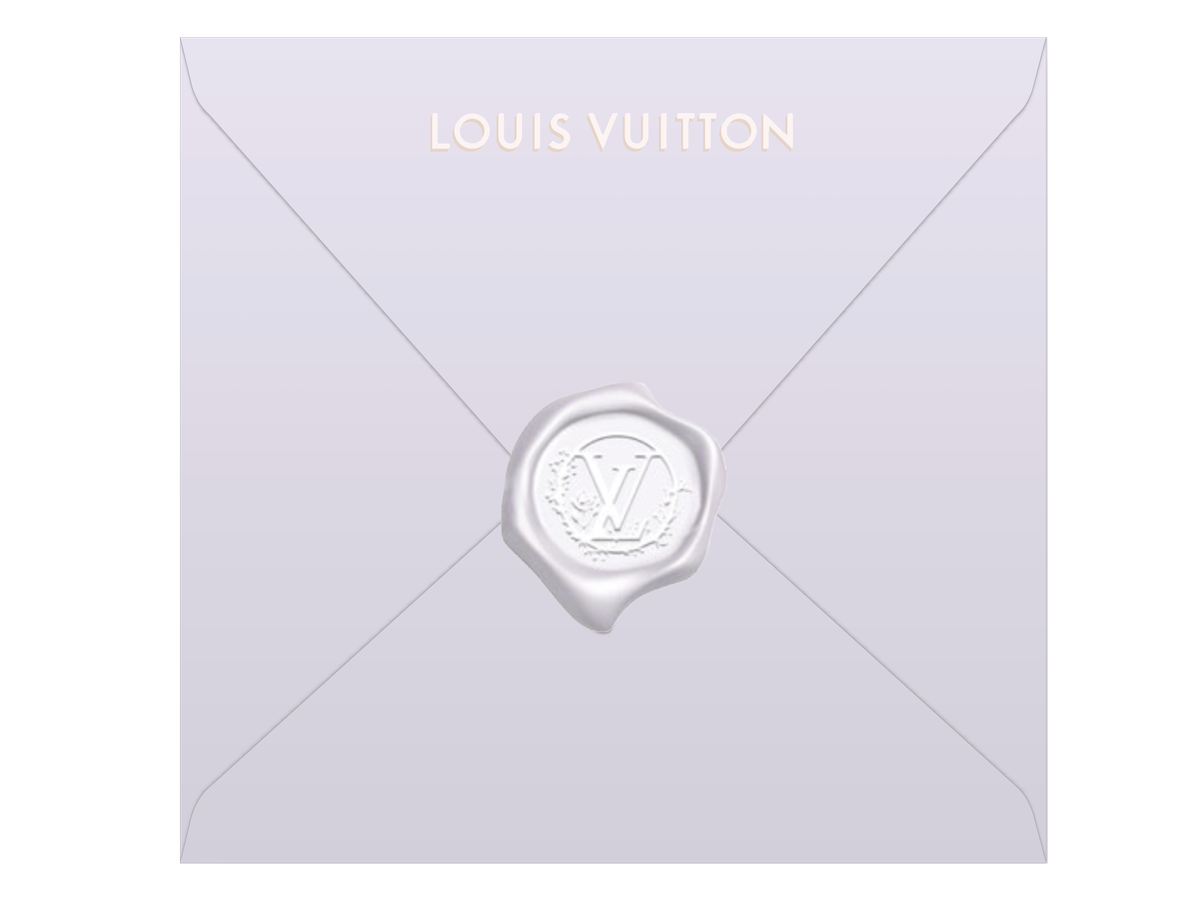 LV Louis Vuitton White Season's Greeting Gift / Christmas / Birthday Card