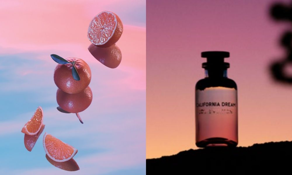夕陽漸層色染在瓶身上美呆了！LV全新「California Dream古龍水」，柑橘 