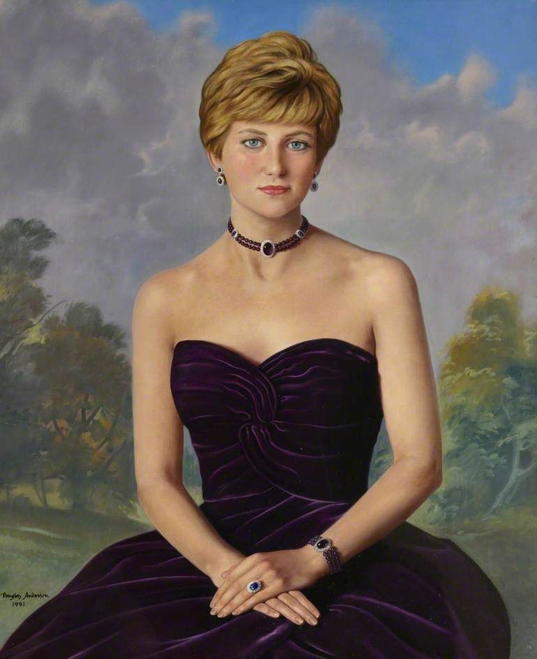 princess diana portrait by douglas hardinge at royal marsden