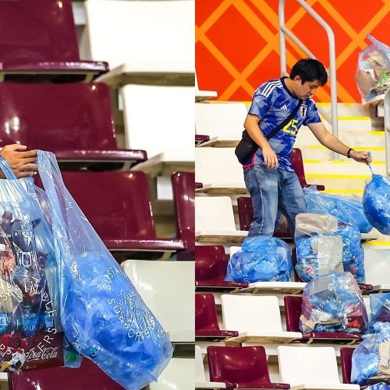 2022世界盃最美的風景是「日本球迷」！賽後撿垃圾展現高素養，被世界大讚：「最棒的客人」