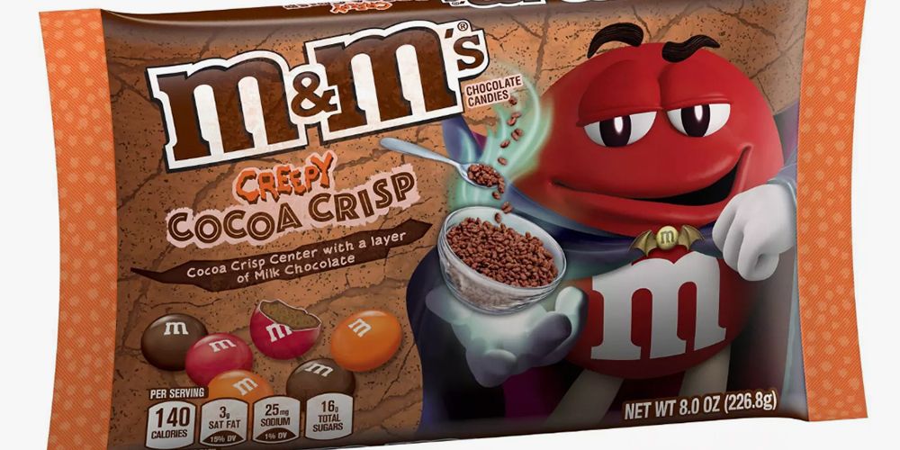 M&M'S Milk Chocolate Popcorn Crisp Rice Center Halloween Candy
