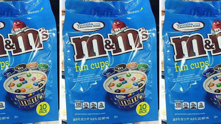 M&M's Fun Cups Exist And They Are The Low Fat Frozen Treat You Need