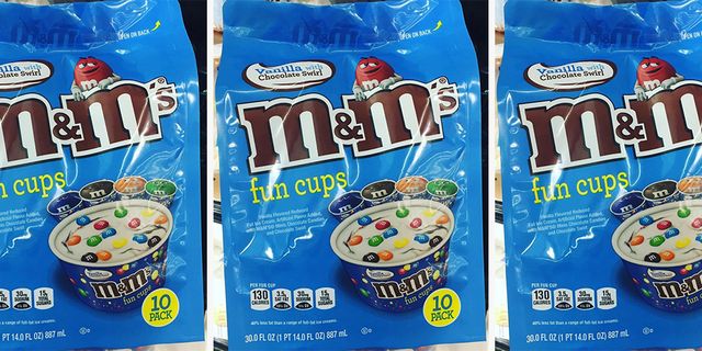 M&M'S Fun Cups Vanilla Ice Cream & Chocolate Swirl, 10 Count 