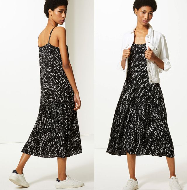Marks & Spencer is selling the perfect £22.50 summer polka-dot slip dress