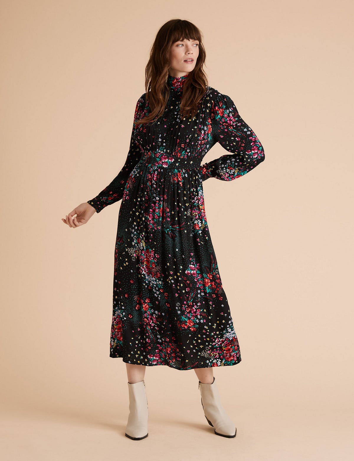 Aubine fluid outlet floral maxi dress