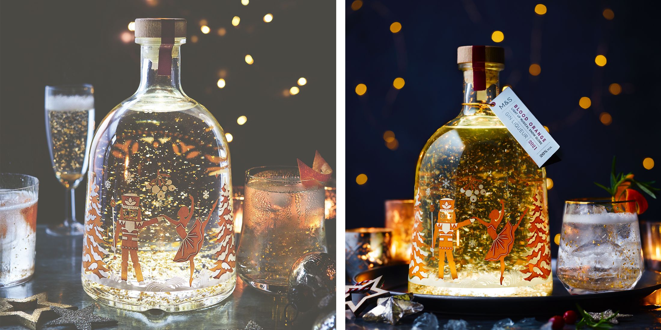 M&S is selling 1.5L of Light Up Gin Globe Liqueur magnums sellout Snow