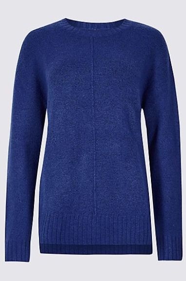 M&S Relaxed Supersoft Round Neck Jumper