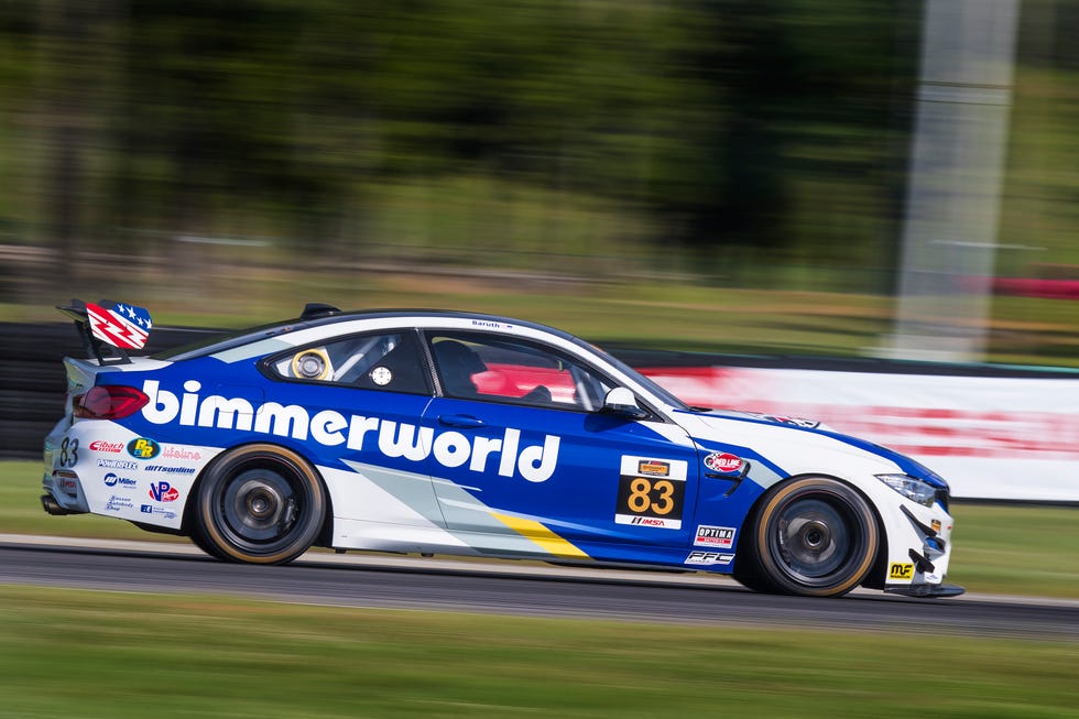 Driving the BMW M4 GT4 Factory Race Car on Track