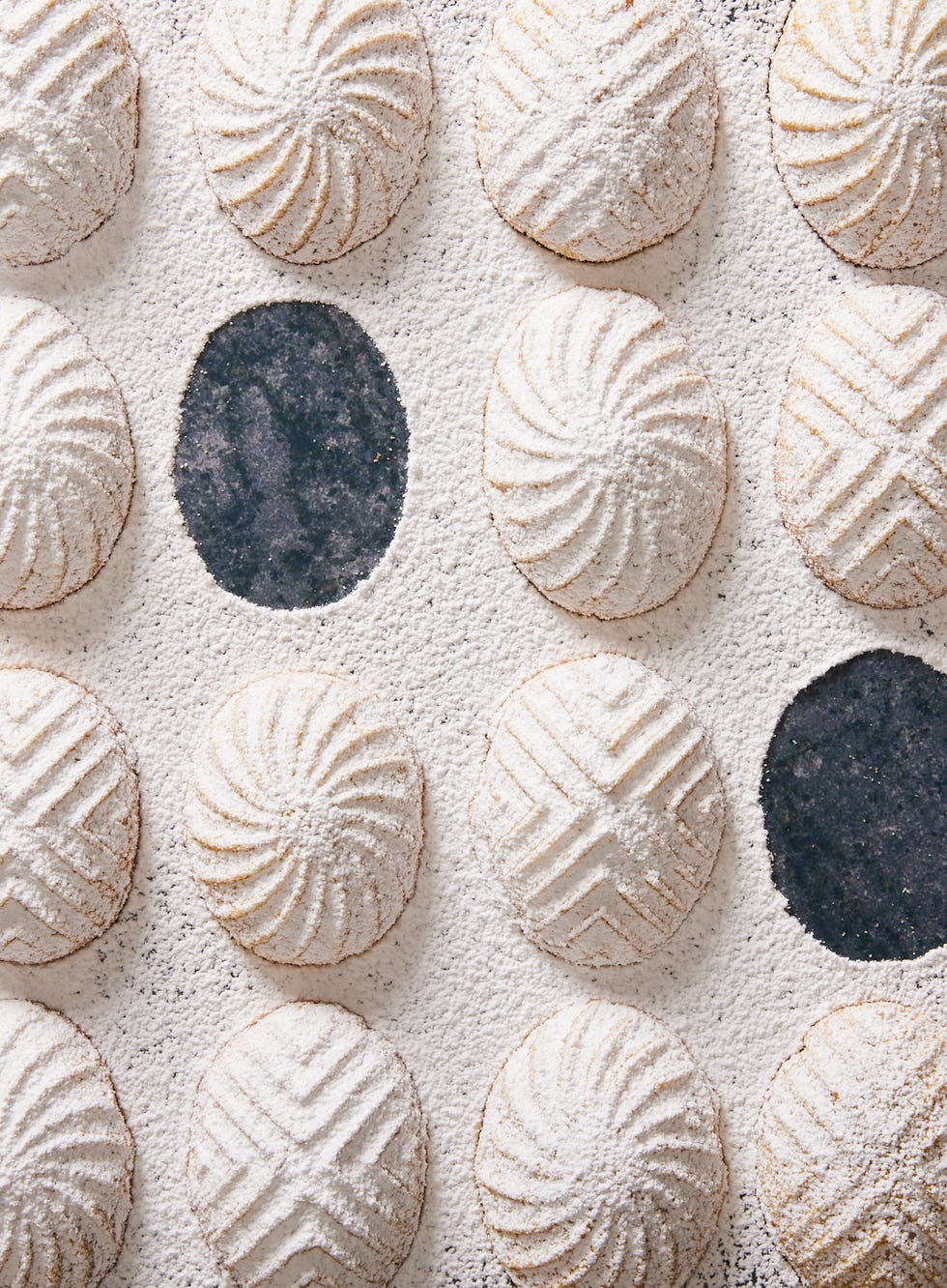ma'amoul cookies with powdered sugar