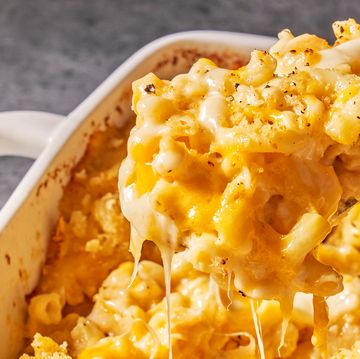 homemade mac and cheese baked with breadcrumbs