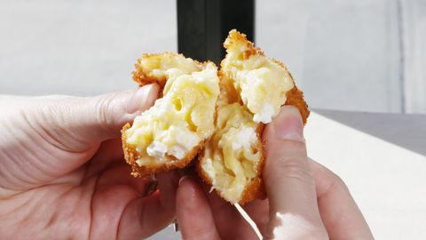 preview for These Mac & Cheese Bites Have A Secret Ingredient Packed Right Into The Middle