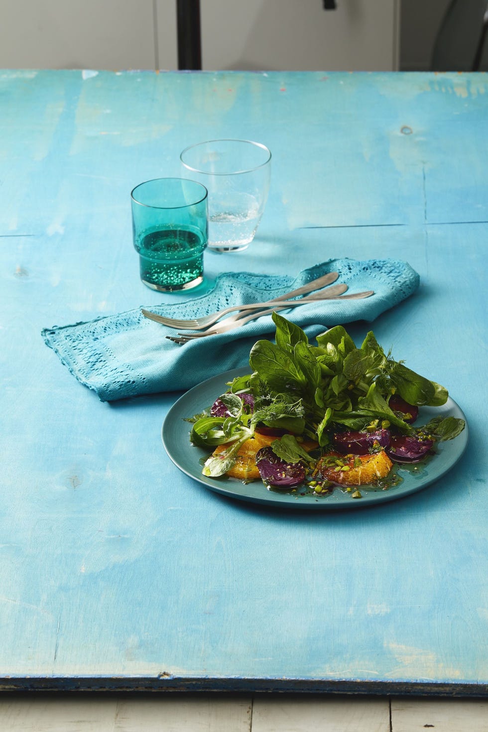 best beet recipes mâche, beet, and orange salad