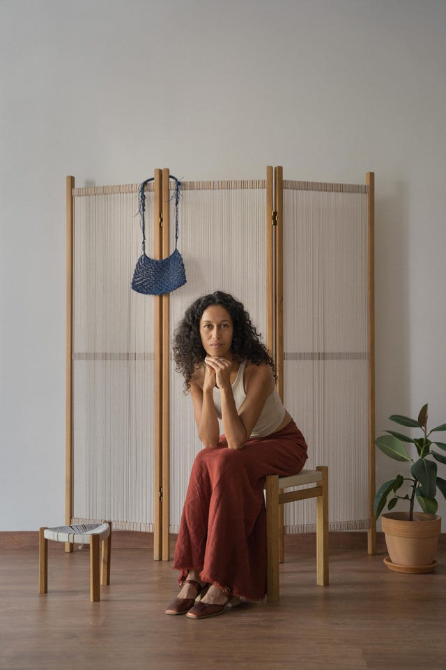 ikram maymouni, artesanía de macramé