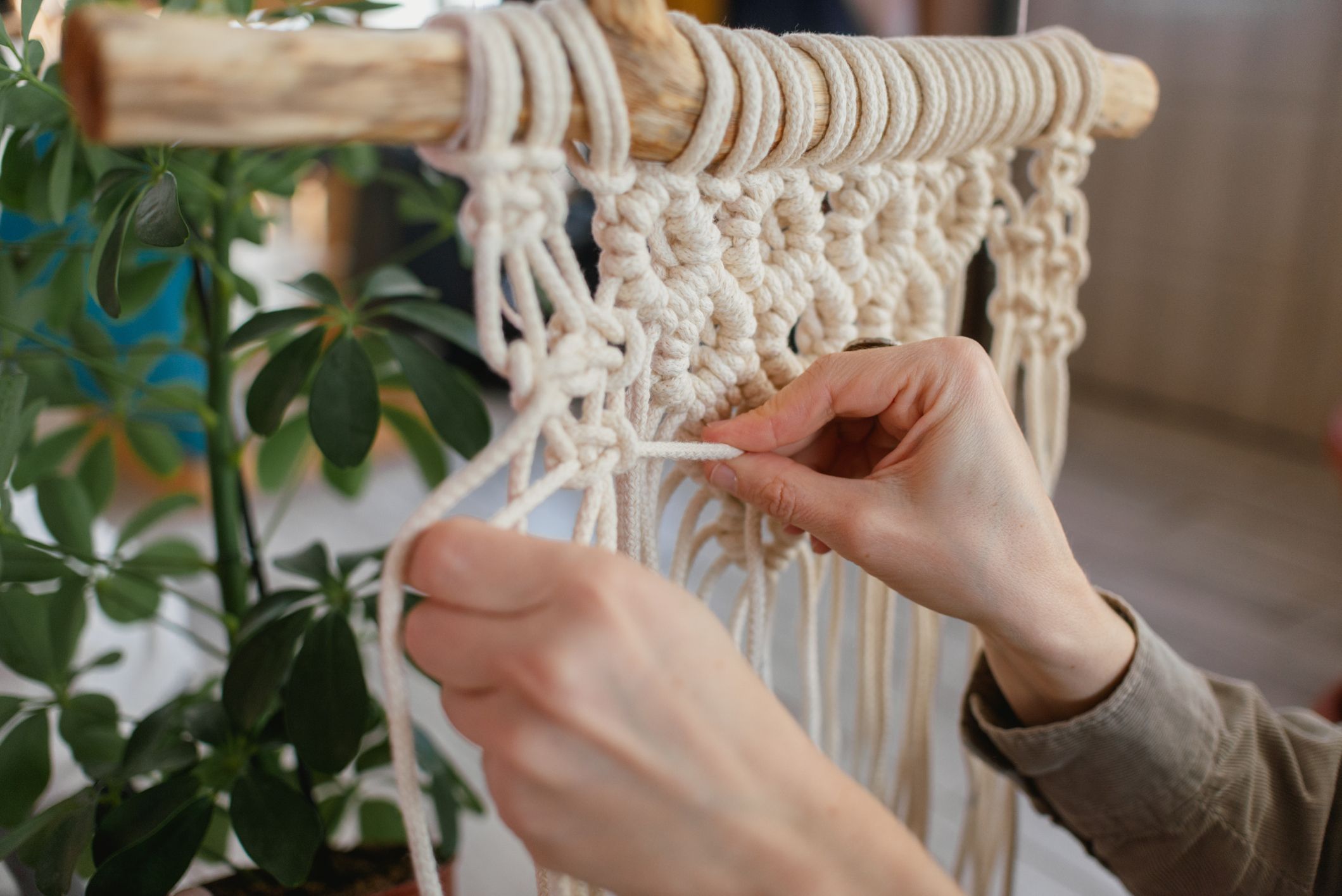 Macrame Plant Hanger Kit for Wall and Knotting DIY Macrame Kit for Beginner  