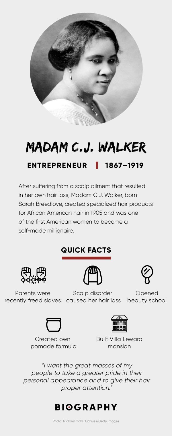 Madam C.J. Walker Fact Card