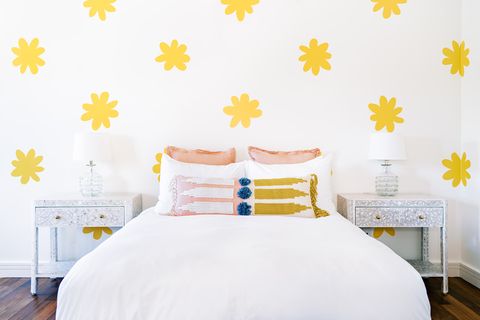 bedroom makeover ideas, wall decals