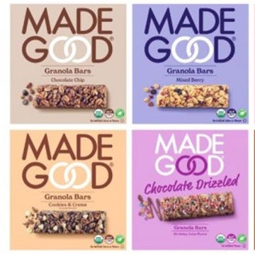 variety of granola bar packaging by madegood featuring different flavors variety of granola bar packaging by madegood featuring different flavors