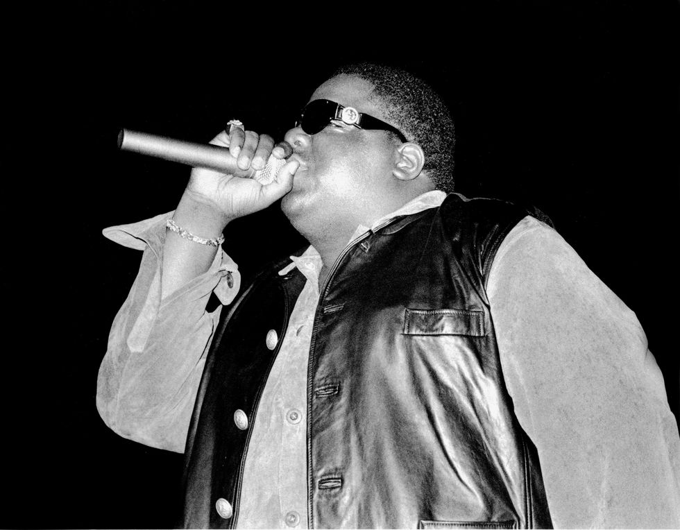 Notorious B.I.G. performing at Madison Square Garden for Urban Aid on October 5, 1995