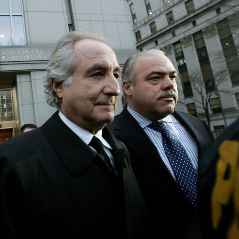 new york   january 5  bernard madoff l walks out from federal court in manhattan january 5, 2009 in new york madoff is accused of running a $ 50 billion ponzi scheme through his investment company photo by hiroko masuikegetty images