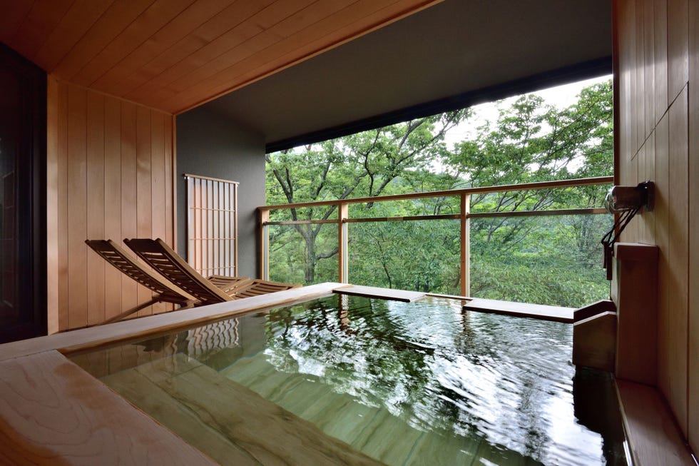 a swimming pool in a room