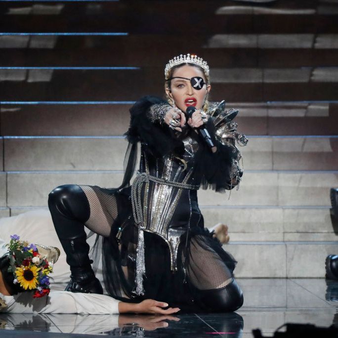 Madonna Fell Backwards in Her Chair Mid-Performance and Handled It Flawlessly