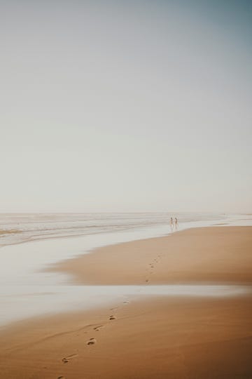 people walking on a beach