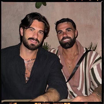 MAFS boys feud explained eliot and adrian in one half of image and a topless billy and dave in the other half