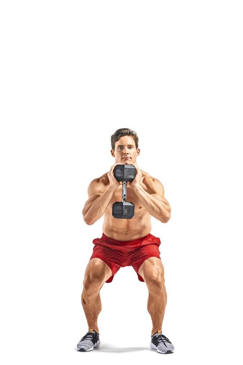 total body muscle workout goblet jump squat