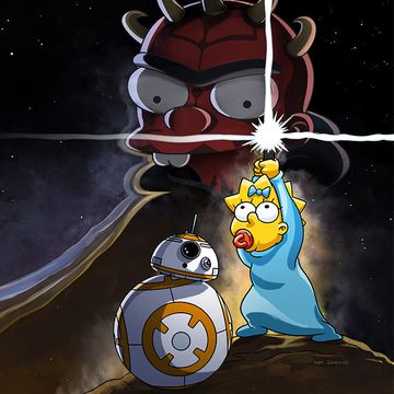maggie simpson in the force awakens from its nap
