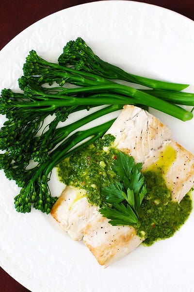 MAHI MAHI WITH CHIMICHURRI SAUCE
