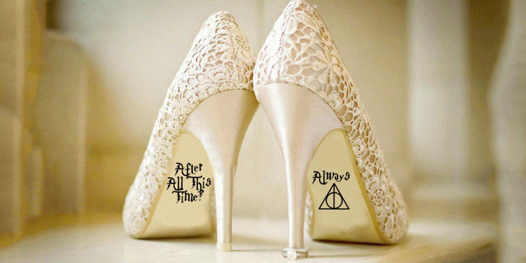 Harry Potter wedding shoe stickers